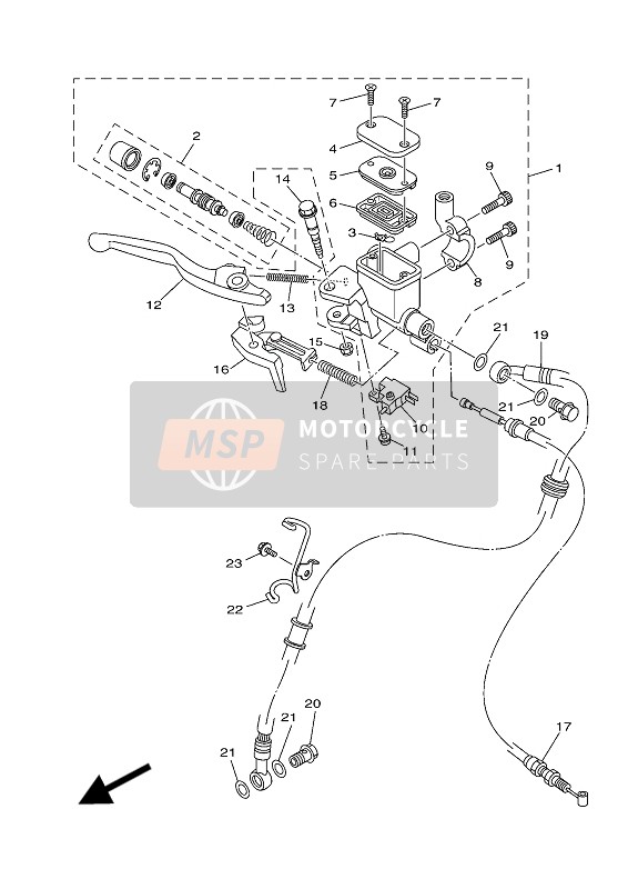 BL5F580A0000, Master Cylinder Su, Yamaha, 0